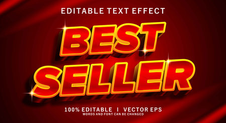 editable best seller 3d vector text effect with modern style designのイラスト素材