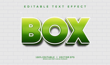 editable box vector text effect with modern style designのイラスト素材