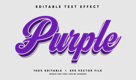 editable purple vector text effect with modern styleのイラスト素材