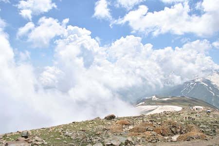 clouds at land