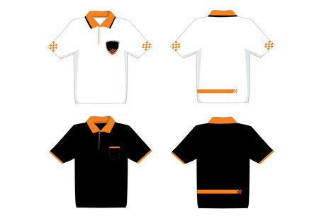 Black and White shirt template.のイラスト素材