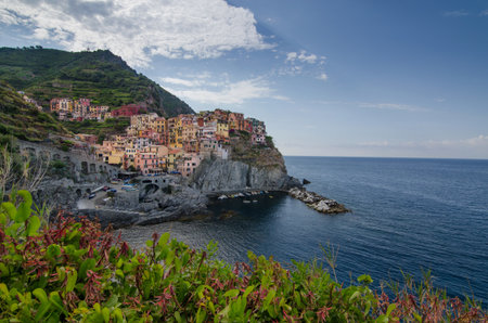 Cinque Terre - Manarola, picturesque fishermen villages in the province of La Spezia, Liguria, Italyの写真素材