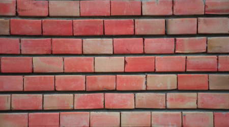 Old red brick wall texture, abstract backgroundの写真素材