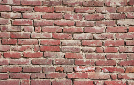 Old red brick wall texture, abstract backgroundの写真素材