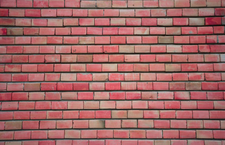 Old red brick wall texture, abstract backgroundの写真素材