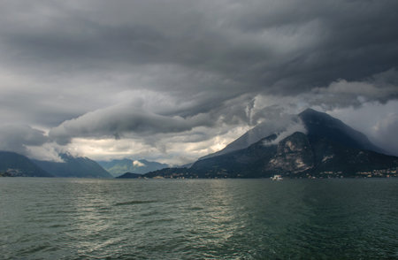 Town of Varenna, Lake Como, Lombardy, Italyの写真素材