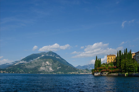 Town of Varenna, Lake Como, Lombardy, Italyの写真素材