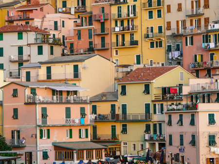 Cinque Terre - Manarola, picturesque fishermen villages in the province of La Spezia, Liguria, Italyのeditorial素材