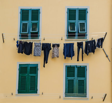 Cinque Terre - Riomaggiore, picturesque fishermen villages in the province of La Spezia, Liguria, Italyのeditorial素材