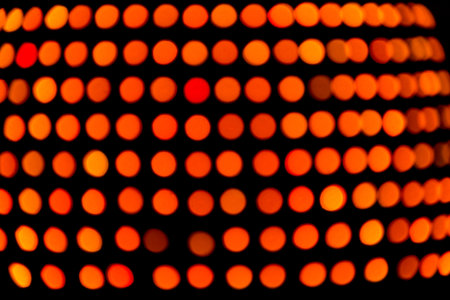 Colorful abstract bokeh background. Winter decorations, at night.の写真素材