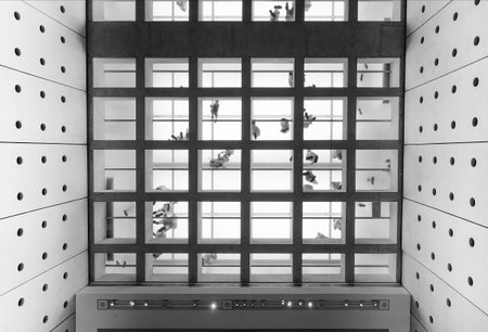 Athens, Greece - June 17, 2017: Interior of the new modern Acropolis Museum and people enjoying the exhibitions, famous tourist attraction in Athens, Greeceのeditorial素材