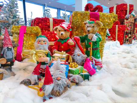 Beautiful and colorful Christmas holiday decorationsの写真素材