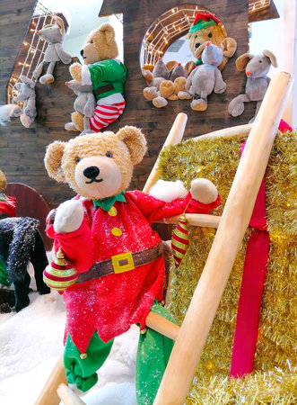 Beautiful and colorful Christmas holiday decorationsの写真素材