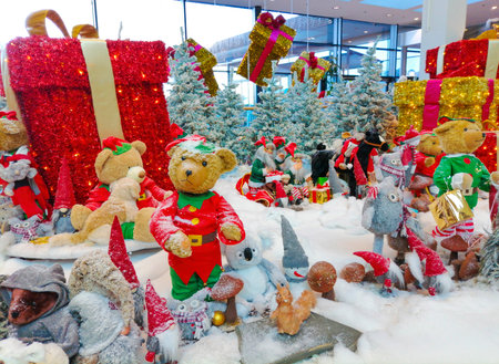 Beautiful and colorful Christmas holiday decorationsの写真素材