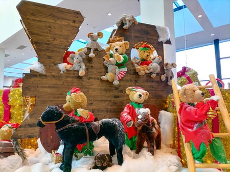 Beautiful and colorful Christmas holiday decorationsの写真素材