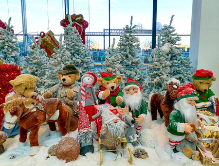 Beautiful and colorful Christmas holiday decorationsの写真素材