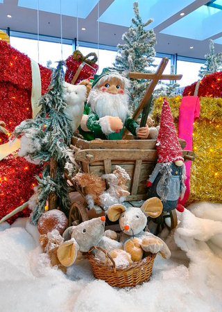 Beautiful and colorful Christmas holiday decorationsの写真素材