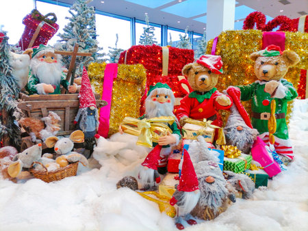 Beautiful and colorful Christmas holiday decorationsの写真素材