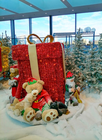 Beautiful and colorful Christmas holiday decorationsの写真素材