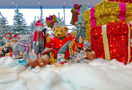 Beautiful and colorful Christmas holiday decorationsの写真素材