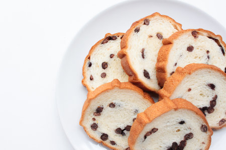 Bread with raisinの写真素材