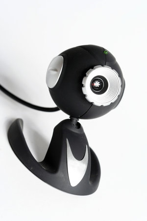 Close-up picture of a web camera.