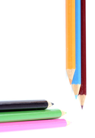Close-up picture of color pencils.の写真素材
