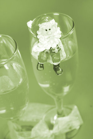 New year party with champagne glassesの写真素材