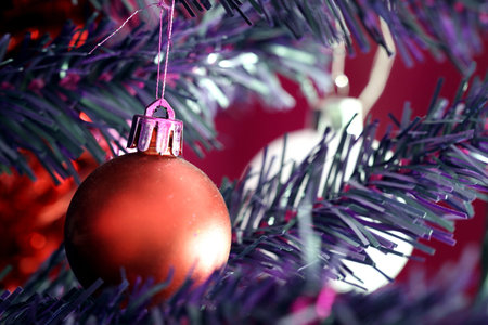 Christmas ornaments on tree. More from this series on my portfolio. Check out !の写真素材