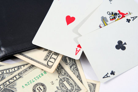 Macro image of a black leather walletのeditorial素材