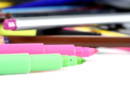 Close-up picture of color pencils.の写真素材