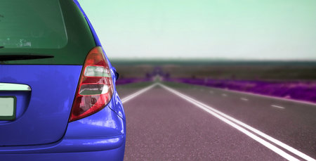 Car runing on the highway.の写真素材