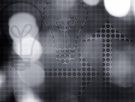 Background - bulb and arrow