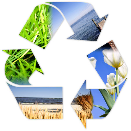 Recycle symbol: save the nature !の写真素材