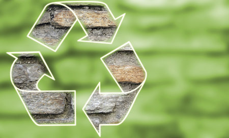 Recycle symbol: save the nature !の写真素材