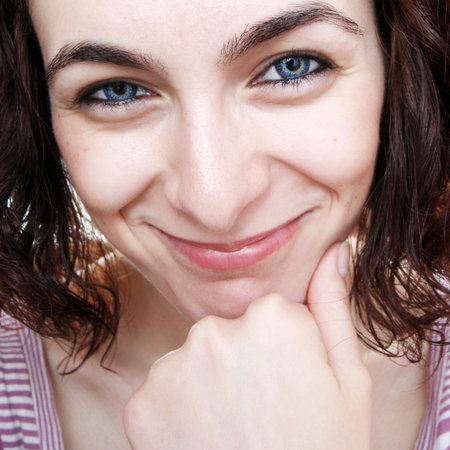 Young and beauty woman looking at you.の写真素材