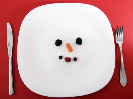 Happy face mande by vegetables ! Diet concept.の写真素材