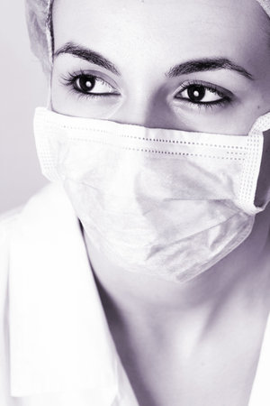 Professional young doctor at work. Close up.の写真素材