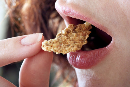 Teenage drinks milkの写真素材