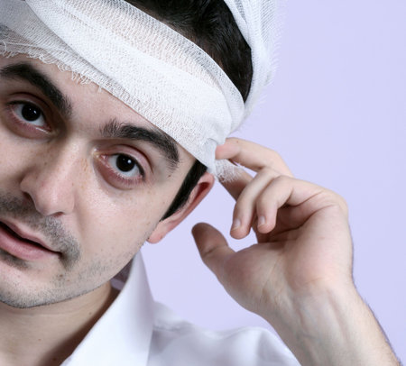 Professional young doctor at work. Close up.の写真素材