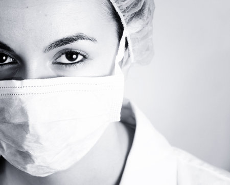 Professional young doctor at work. Close up.の写真素材