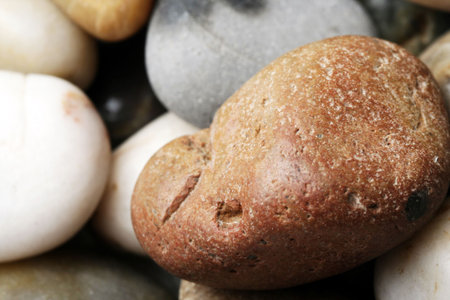 Background made of many rocks. Close up.の写真素材