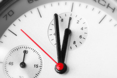 Beautiful Man watch with white background. Close up photo.の写真素材