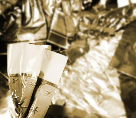 Close-up picture of candy wrapperの写真素材