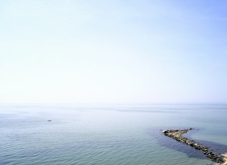 Landscape of beach and waves.の写真素材