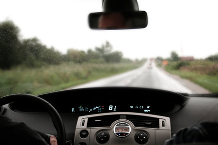 Street view from the car board