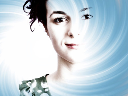 Beautiful face of woman. For more photos with this model fell free to visit my portfolio !の写真素材