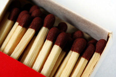 Match box isolated on whiteの写真素材