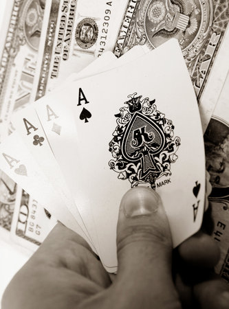 Macro image of money in a man handのeditorial素材