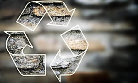 Recycle symbol: save the nature !の写真素材